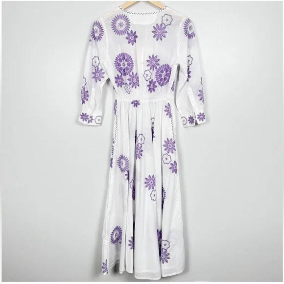 NIMO WITH LOVE White and Purple Azurite Dress NEW - Picture 9 of 12